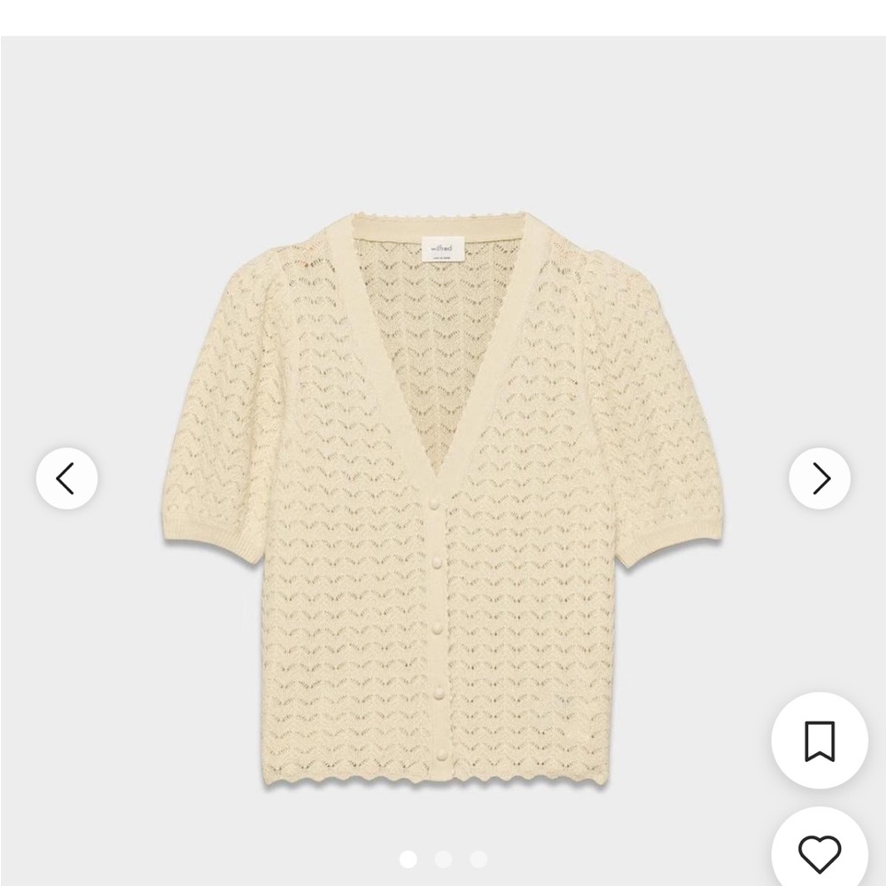 Aritzia Wilfred Fika cardigan small cream